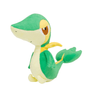 Peluche Vipélierre de 20cm, personnage de Pokémon, avec sa queue verte pour la photosynthèse.