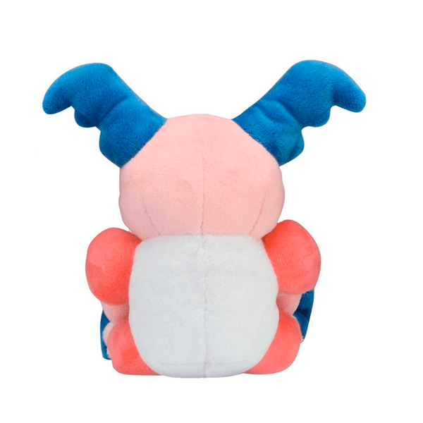 Peluche M.Mime de 20cm, en position assise, avec des couleurs vives et des détails de la série Pokémon.