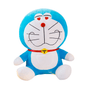 peluche Doraemon 30cm bleu et rouge tirée du manga emblématique robot chat du 22e siècle