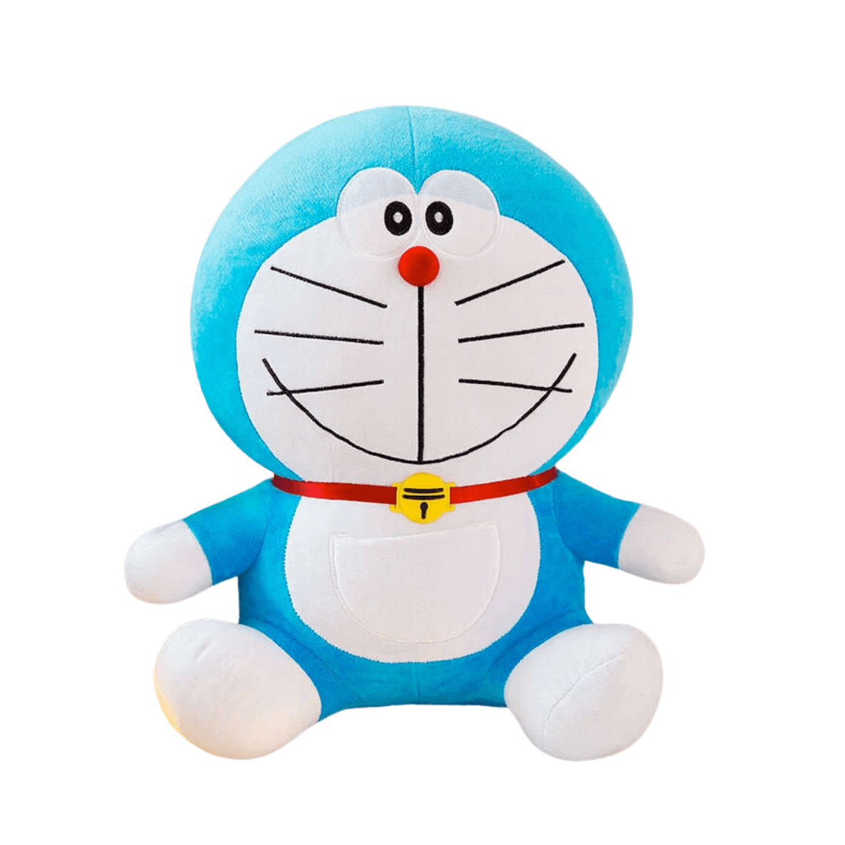 peluche Doraemon 30cm bleu et rouge inspirée de la série animée célèbre