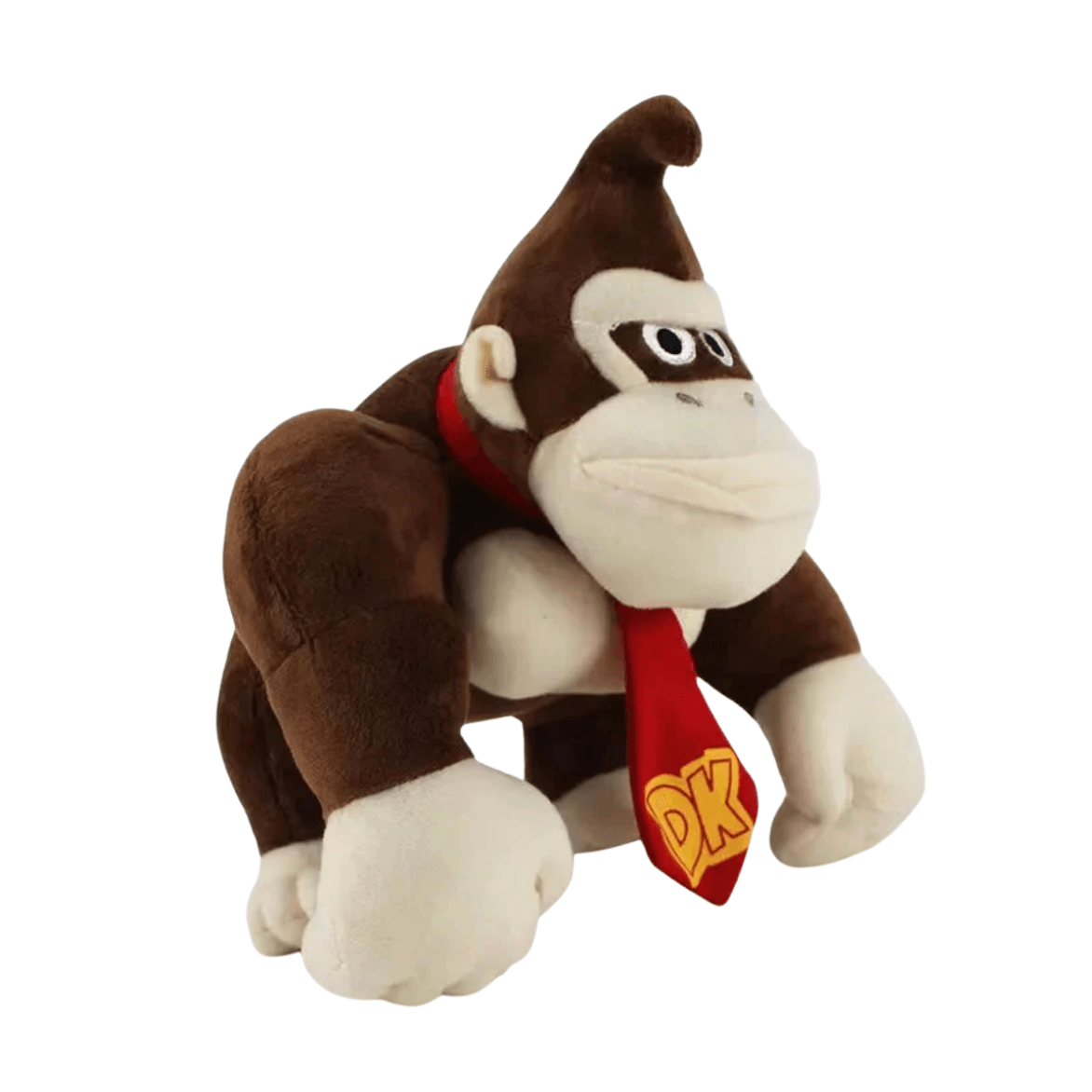 peluche Donkey Kong 25cm gorille brun avec cravate rouge peluche Mario