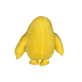Peluche yellow Fall Guys de 18cm vue arrière, douce et amusante, parfaite pour les fans du jeu vidéo Fall Guys.