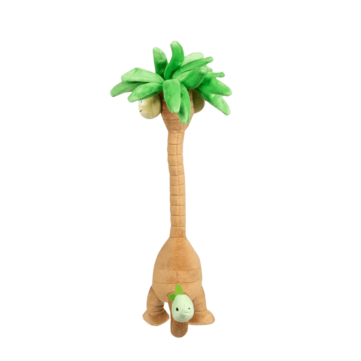 Peluche Noadkoko d'Alola de 40cm avec des feuilles vertes et une tête de Pokémon, un compagnon fidèle.
